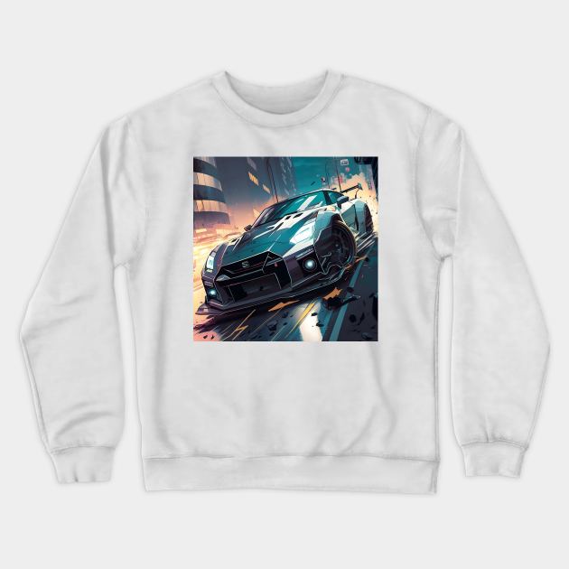 GTR Japan Print Crewneck Sweatshirt by SynchroDesign